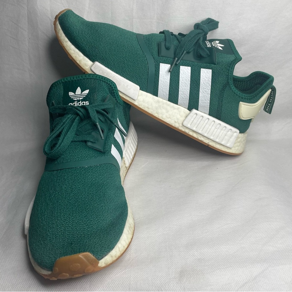 adidas NMD_R1 Trainer Shoes Mens Size US 13 Collegiate Green Sock Top Sneakers